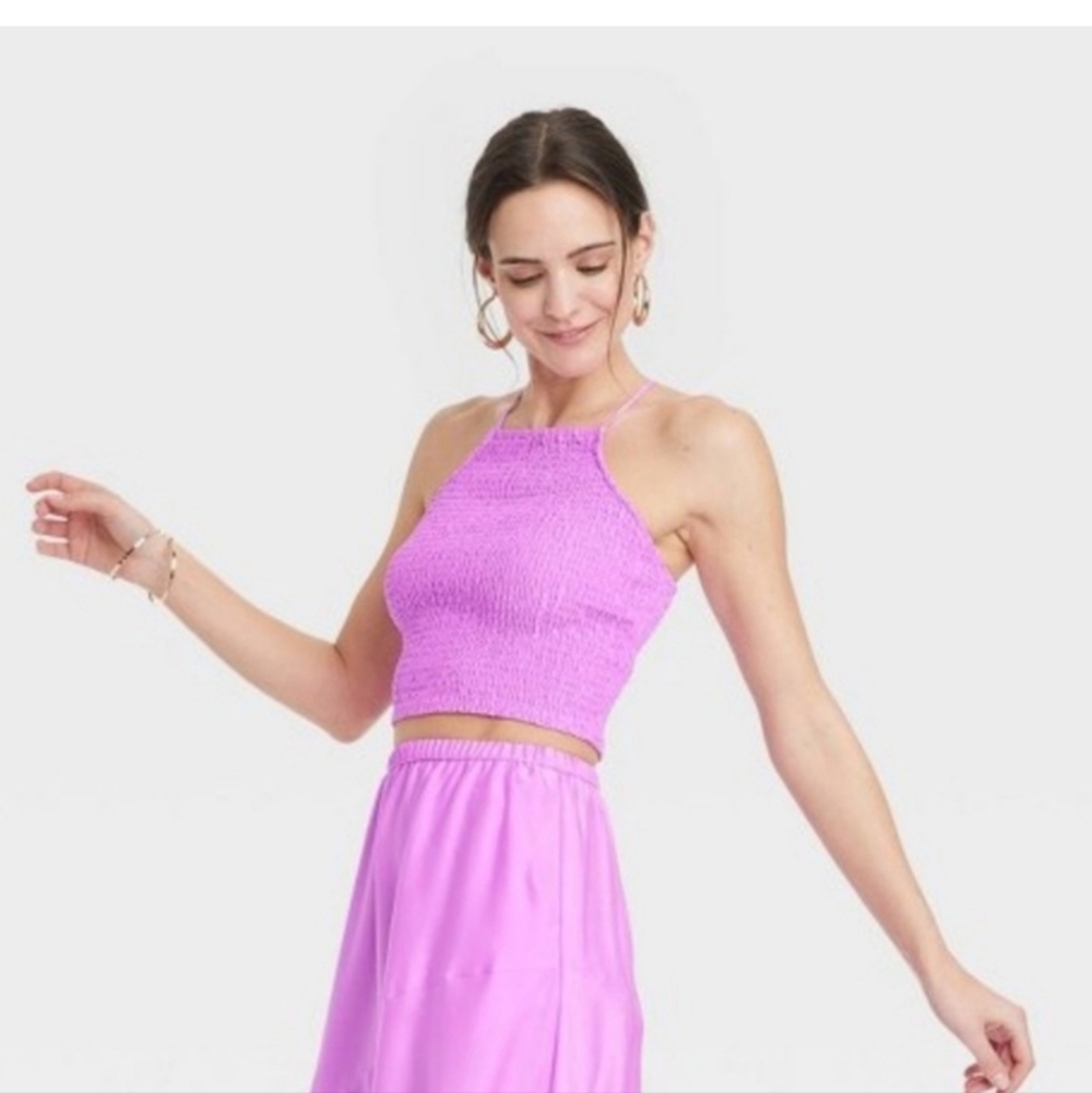 A New Day Women's Pink Crop Top Size S
